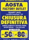 Aosta factory outlet